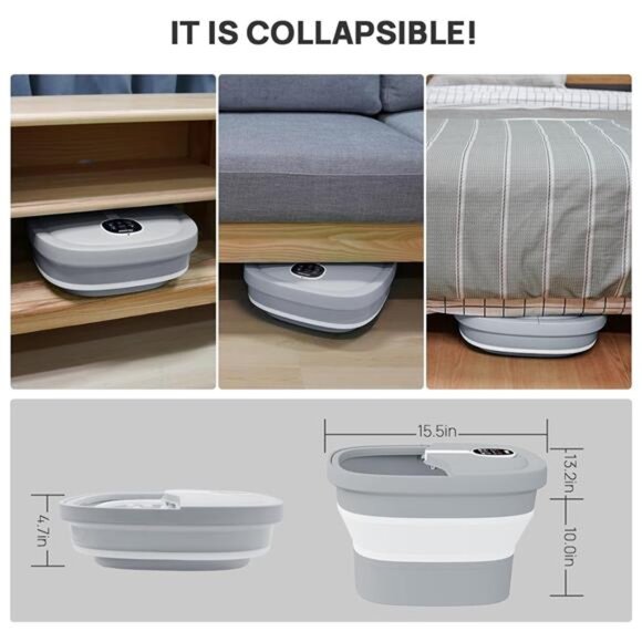 Collapsible Foot Spa Electric Rotary Massage, Foot Bath with Heat - Picture 6 of 7